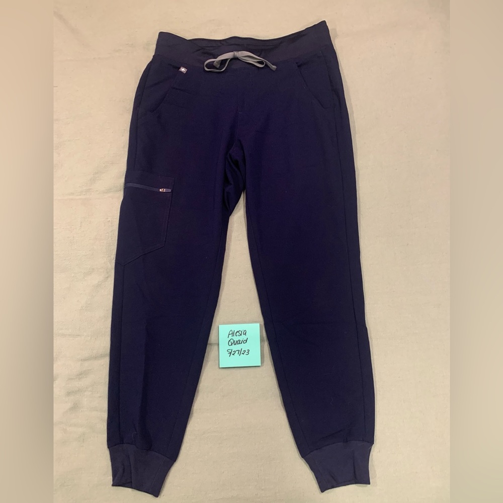 FIGS navy Zamora jogger scrub pants small petite
